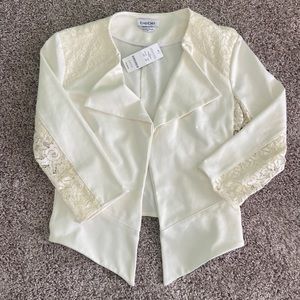Bebe Cream Lace Blazer